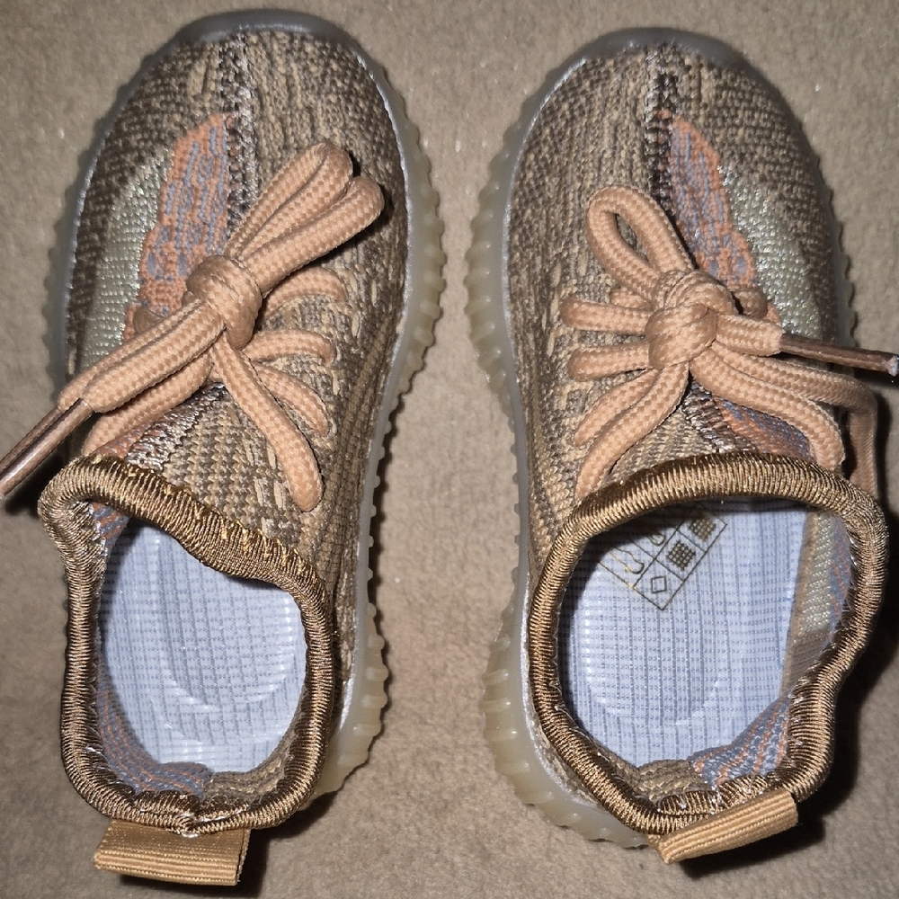 Stylish Kids' Tan and Brown Sneakers